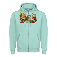 Seafoam gingerbread truck Zipper Hoodie - texasbilliewilder