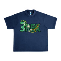 Navy three rex Urban Heavy Tee - MaliasSmallBusiness