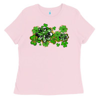 Bubblegum Pink cowhide and leopard shamrocks Ladies Tee - AdoDesignShop