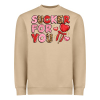 Mushroom lovethemed typography with heart lollipop Heavyweight Sweatshirt - LillyAllenDesigns