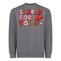 Lovethemed Typography With Heart Lollipop Heavyweight Sweatshirt | Teevron