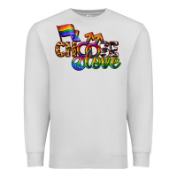 Dove Grey Western choose love Premium Sweatshirt - CowGirlArtShop