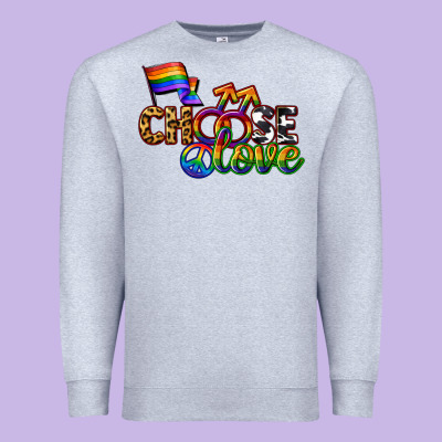 Western Choose Love Premium Sweatshirt Designed By Cowgirlartshop