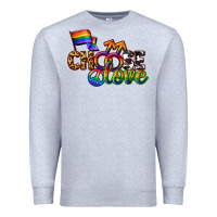 Heather Grey Western choose love Premium Sweatshirt - CowGirlArtShop