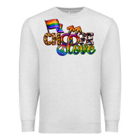 Oatmeal Heather Western choose love Premium Sweatshirt - CowGirlArtShop
