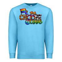 Ocean Blue Western choose love Premium Sweatshirt - CowGirlArtShop