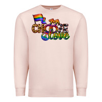 Pale Pink Western choose love Premium Sweatshirt - CowGirlArtShop