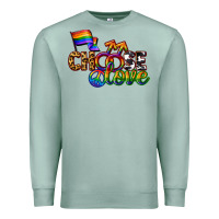Seafoam Western choose love Premium Sweatshirt - CowGirlArtShop