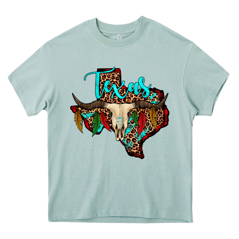 Bullskull Texas Map Heavy Core Tee by JahusDesignShop | Teevron