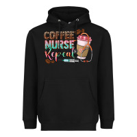 Black coffee nurse repeat Heavyweight Hoodie - CowGirlArtShop