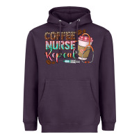 Plum coffee nurse repeat Heavyweight Hoodie - CowGirlArtShop