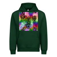 Forest Green neon safari seamless pattern 2 Urban Hoodie - BundleAndBundleShop