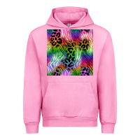 Fuchsia Pink neon safari seamless pattern 2 Urban Hoodie - BundleAndBundleShop