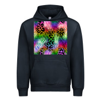 Navy neon safari seamless pattern 2 Urban Hoodie - BundleAndBundleShop