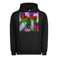 Pigment Black neon safari seamless pattern 2 Urban Hoodie - BundleAndBundleShop
