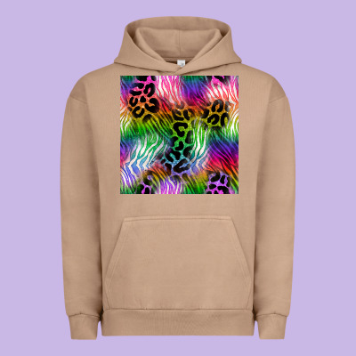 Neon Safari Seamless Pattern 2 Urban Hoodie Designed By Bundleandbundleshop