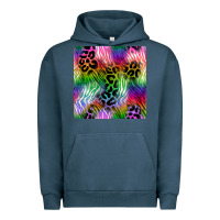 Pigment Midnight Navy neon safari seamless pattern 2 Urban Hoodie - BundleAndBundleShop