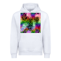 White neon safari seamless pattern 2 Urban Hoodie - BundleAndBundleShop