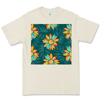 Bone colorful tropical flowers seamless pattern Premium Tee - BundleAndBundleShop