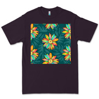Plum colorful tropical flowers seamless pattern Premium Tee - BundleAndBundleShop