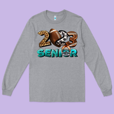 American Football Senior 2023 Long Sleeve Tee Designed By Bundleandbundleshop