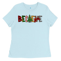 Baby Blue believe Ladies Tee - JahusDesignShop