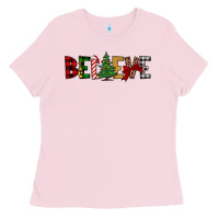 Bubblegum Pink believe Ladies Tee - JahusDesignShop