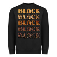 Black typography variations in animal and glitter textur Heavyweight Sweatshirt - LillyAllenDesigns
