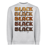 Heather Grey typography variations in animal and glitter textur Heavyweight Sweatshirt - LillyAllenDesigns