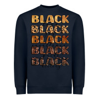 Navy typography variations in animal and glitter textur Heavyweight Sweatshirt - LillyAllenDesigns