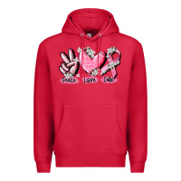 Cardinal peace love cure breast cancer Premium Hoodie - CowGirlArtShop