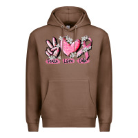 Chestnut peace love cure breast cancer Premium Hoodie - CowGirlArtShop