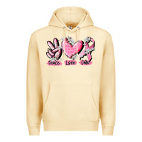 Pina Colada peace love cure breast cancer Premium Hoodie - CowGirlArtShop