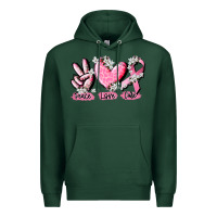 Sports Green peace love cure breast cancer Premium Hoodie - CowGirlArtShop