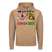 Vintage Coffee all you need is love and tacos Vintage Hoodie - MaliasSmallBusiness