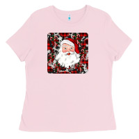Bubblegum Pink santa christmas coaster Ladies Tee - JahusDesignShop