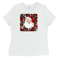 White santa christmas coaster Ladies Tee - JahusDesignShop