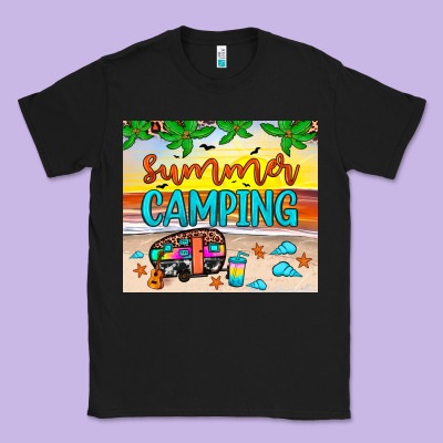Summer Camping Classic Tee Designed By Jahusdesignshop