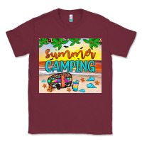 Burgundy summer camping Classic Tee - JahusDesignShop