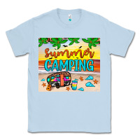 Dusty Blue summer camping Classic Tee - JahusDesignShop