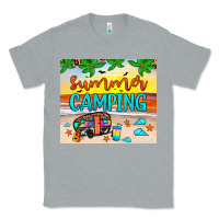 Heather Grey summer camping Classic Tee - JahusDesignShop