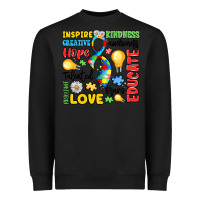 Black name puzzle ribbon of inspiration Heavyweight Sweatshirt - LillyAllenDesigns