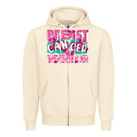 Sandshell Breast Cancer Warrior Zipper Hoodie - texasbilliewilder