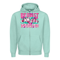 Seafoam Breast Cancer Warrior Zipper Hoodie - texasbilliewilder