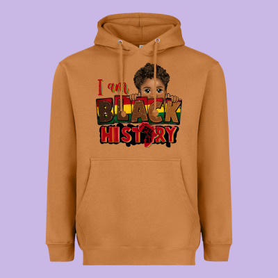 I Am Black History Black Boy Peekaboo Juneteenth Heavyweight Hoodie Designed By Cowgirlartshop