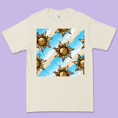 Leopard Sun Seamless Pattern Premium Tee Designed By Bundleandbundleshop