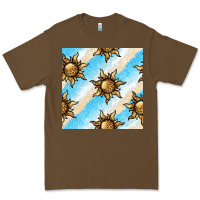 Cacao leopard sun seamless pattern Premium Tee - BundleAndBundleShop