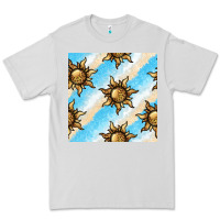 Dove Grey leopard sun seamless pattern Premium Tee - BundleAndBundleShop