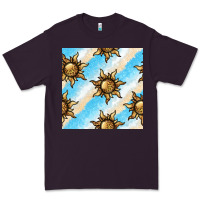 Plum leopard sun seamless pattern Premium Tee - BundleAndBundleShop