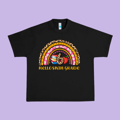 Back To School Rainbow Hello Sixth Grade Urban Heavy Tee Designed By Adodesignshop
